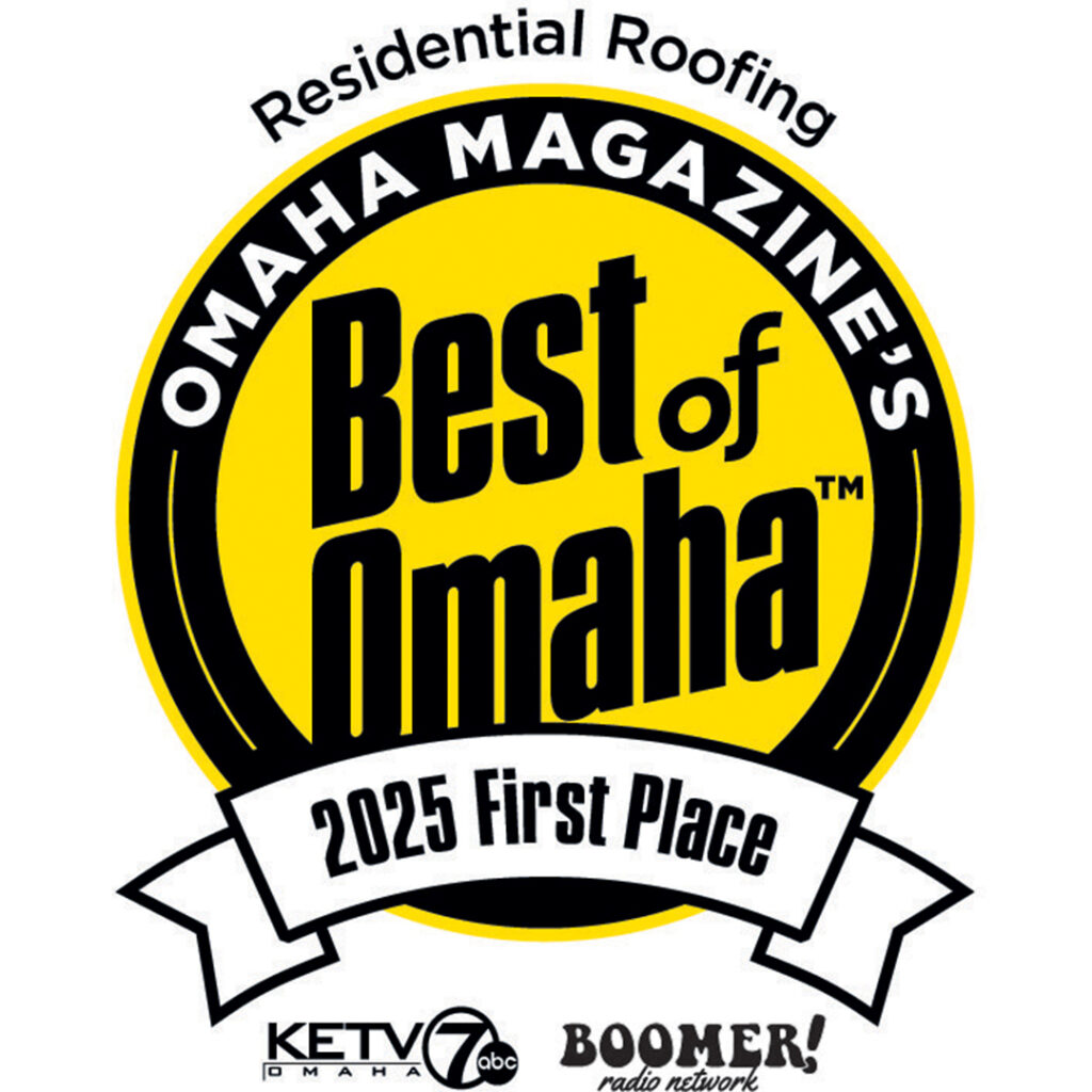 Best of Omaha 2025 award for residential roofing excellence.