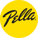 Pella windows logo. We work with them as a roofing contractor in Omaha.