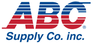 a logo of ABC supply co, a supply company moose roofing uses