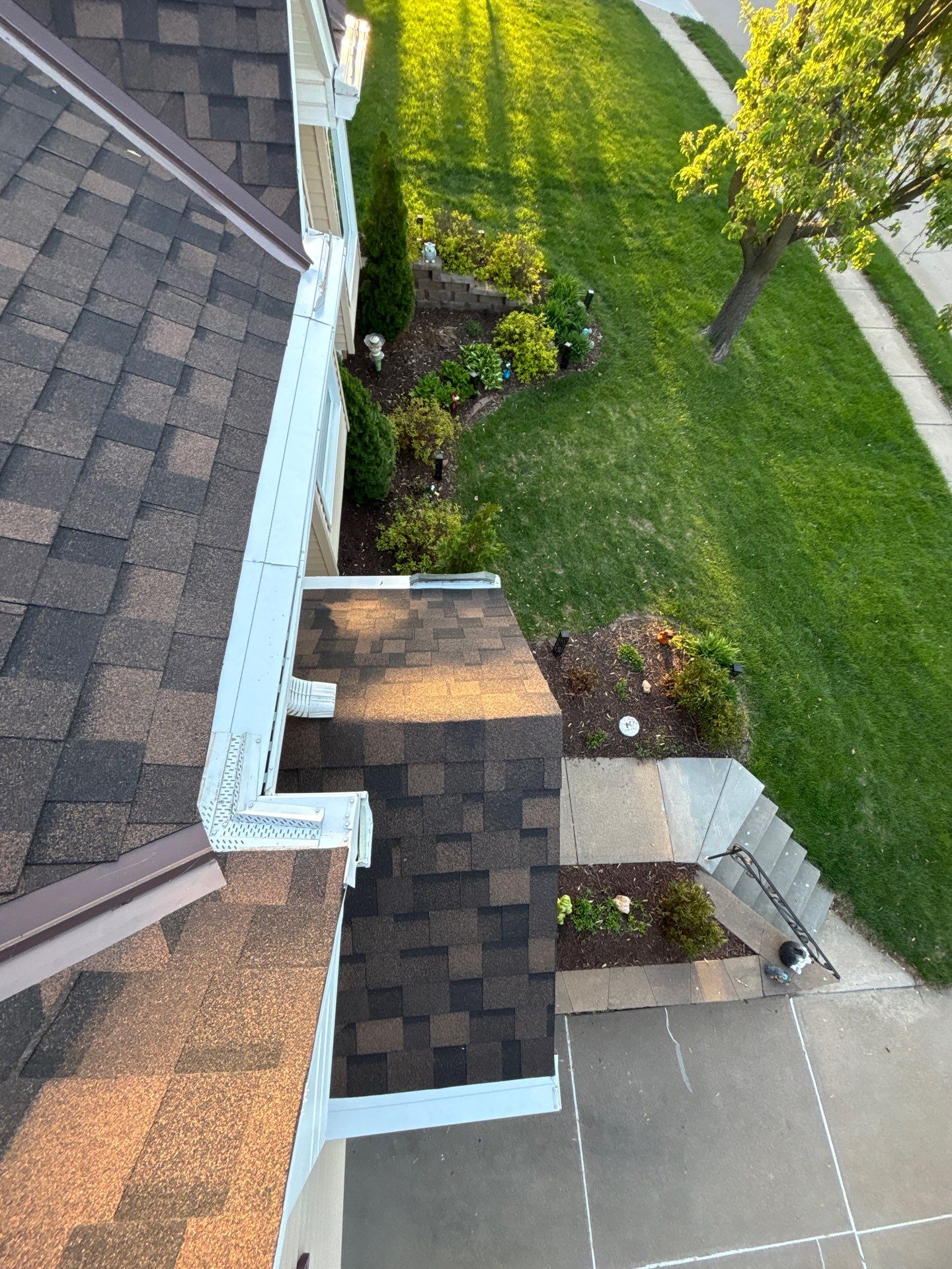 New gutter installation by Moose Roofing